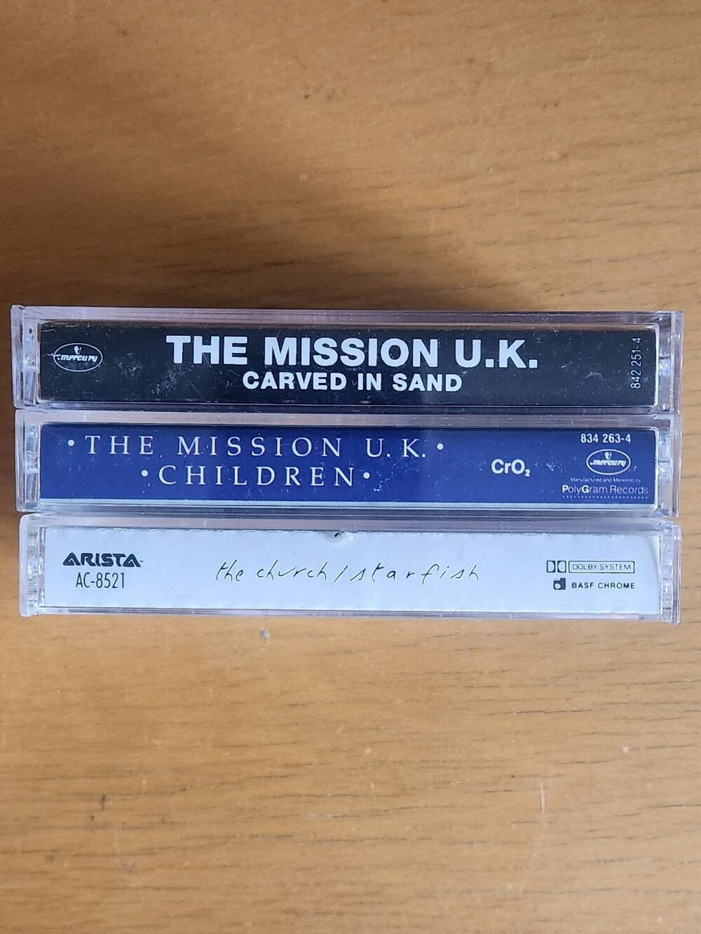 The Mission U.K., The Church - 1980s & 90s Cassette Tapes (Lot of 3) 